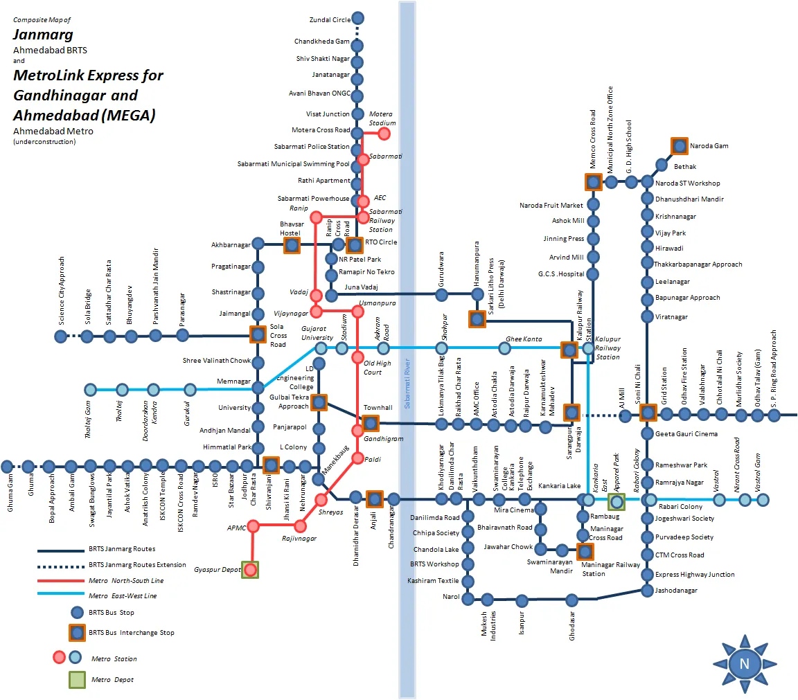 Ahmedabad Metro — Plano oficial