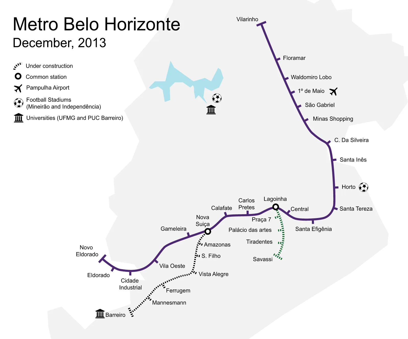 Belo Horizonte Metro — Plano oficial