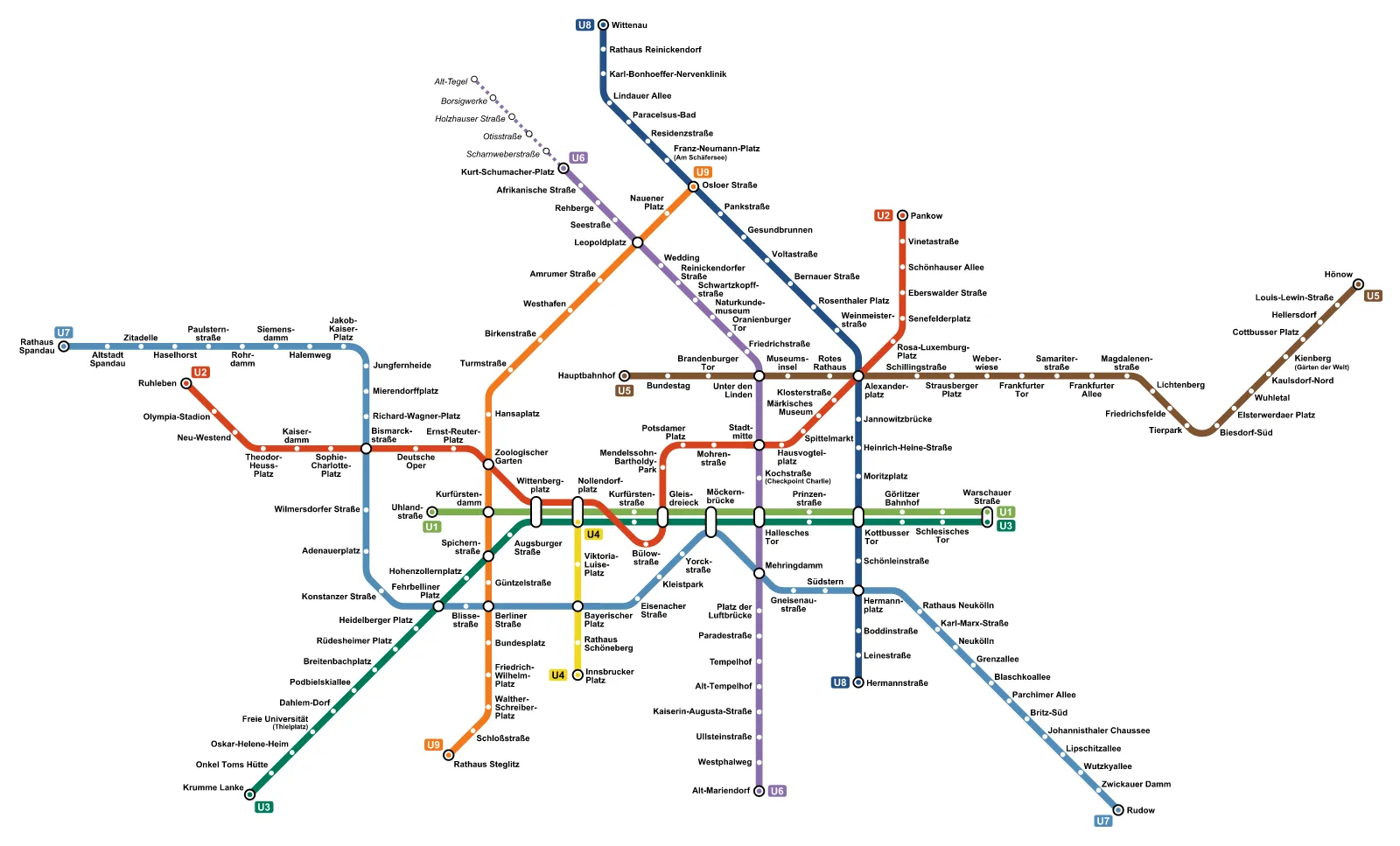 Berlin U-Bahn — Plano oficial