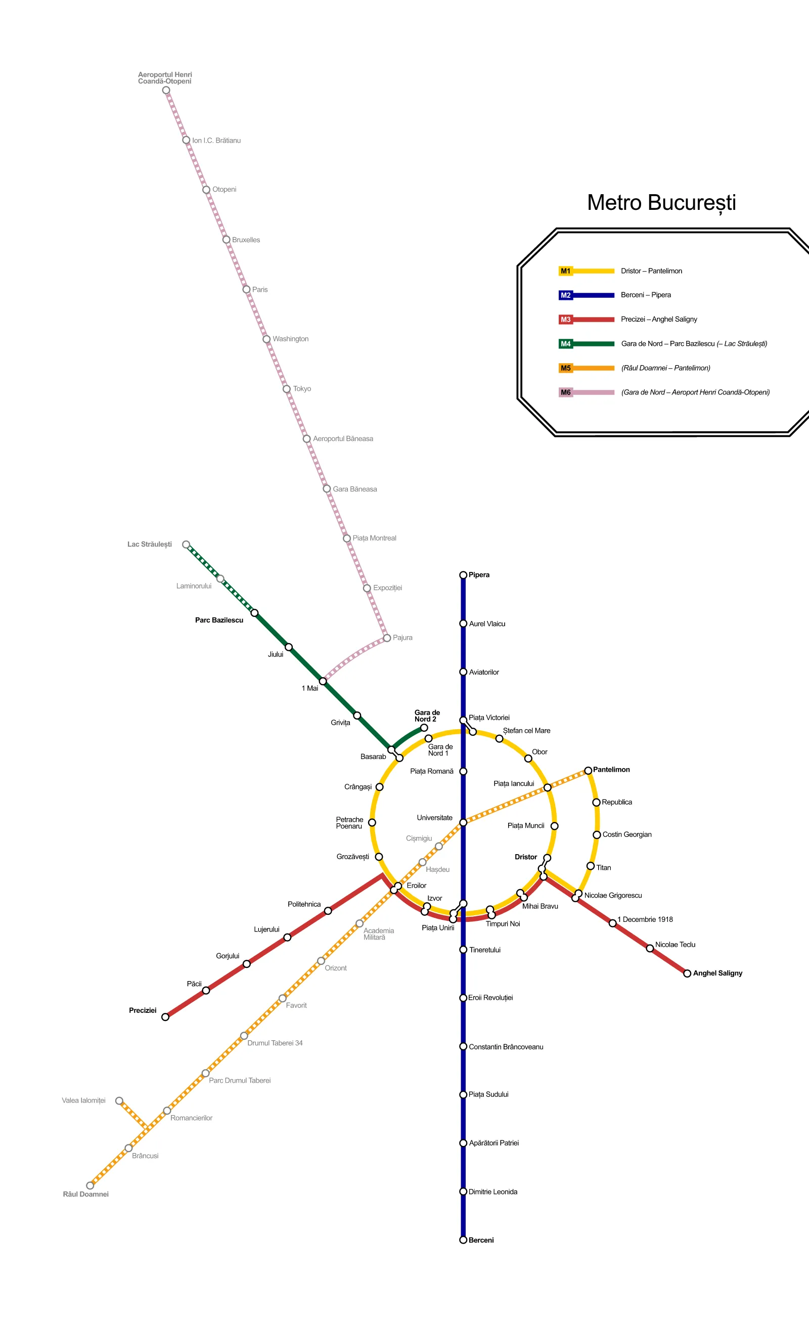 Bucharest Metro — Plano oficial