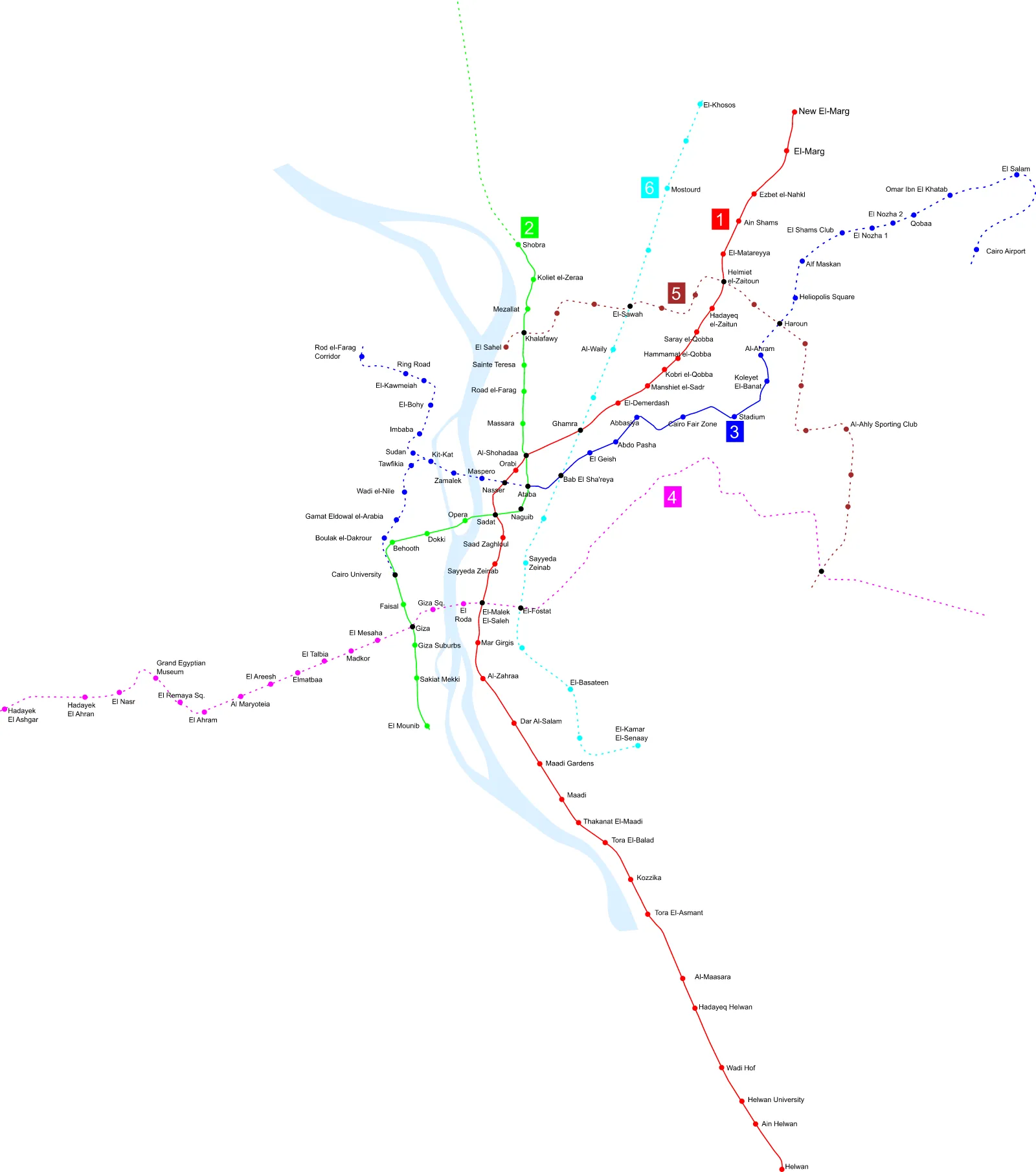 Cairo Metro — Plano oficial