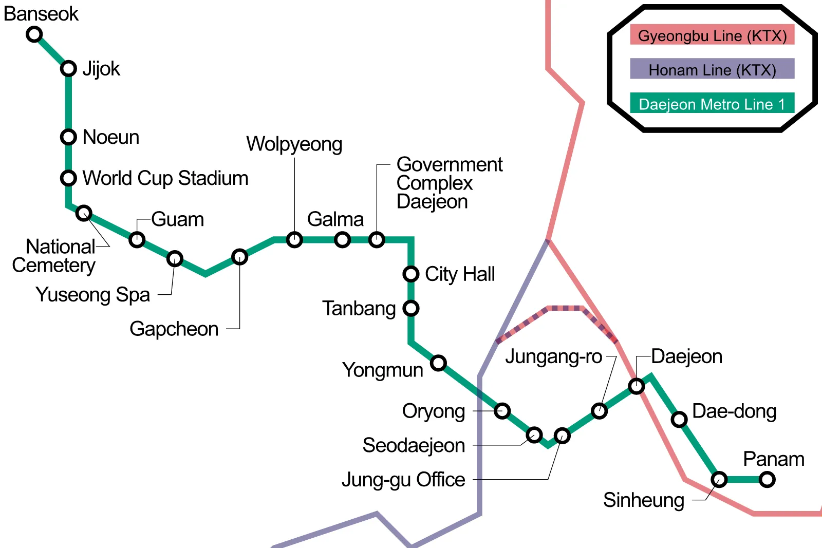 Daejeon Metro — Plano oficial
