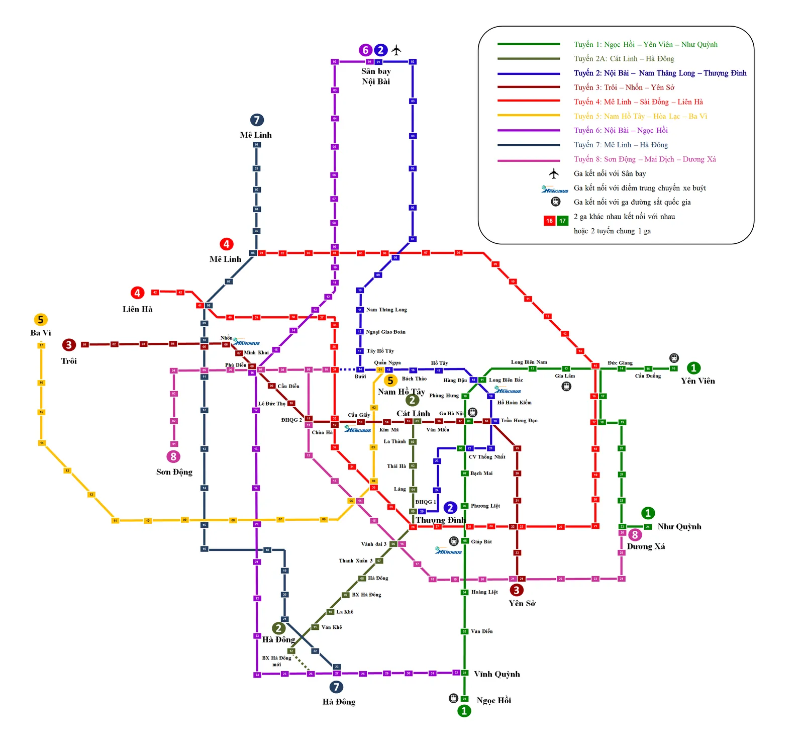 Hanoi Metro — Plano oficial