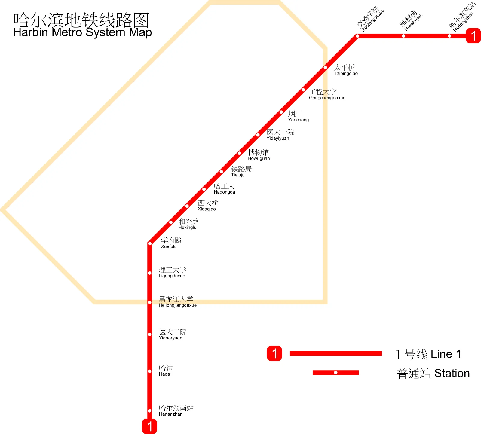 Harbin Metro — Plano oficial
