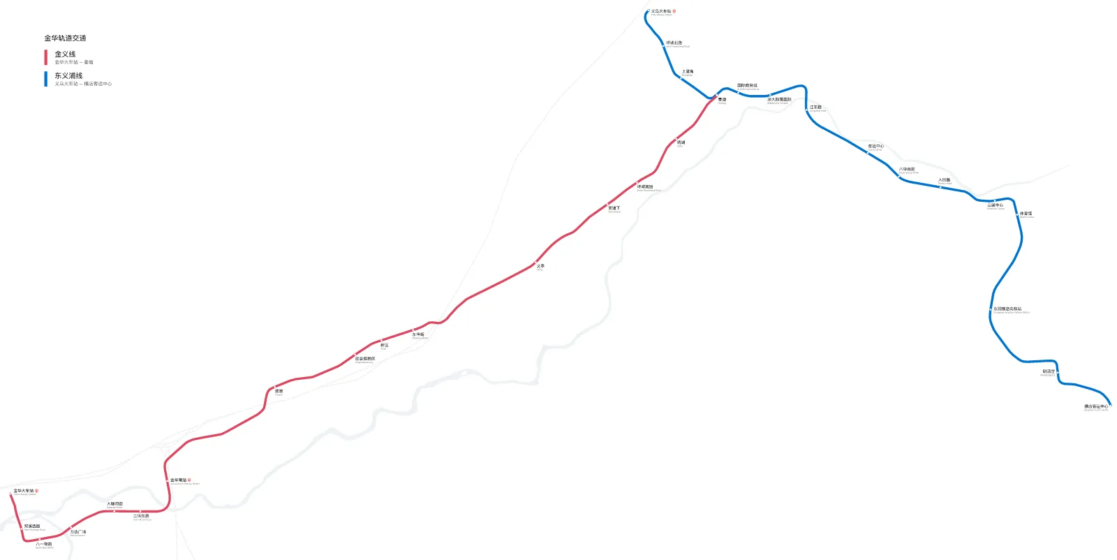 Jinhua Rail Transit — Plano oficial
