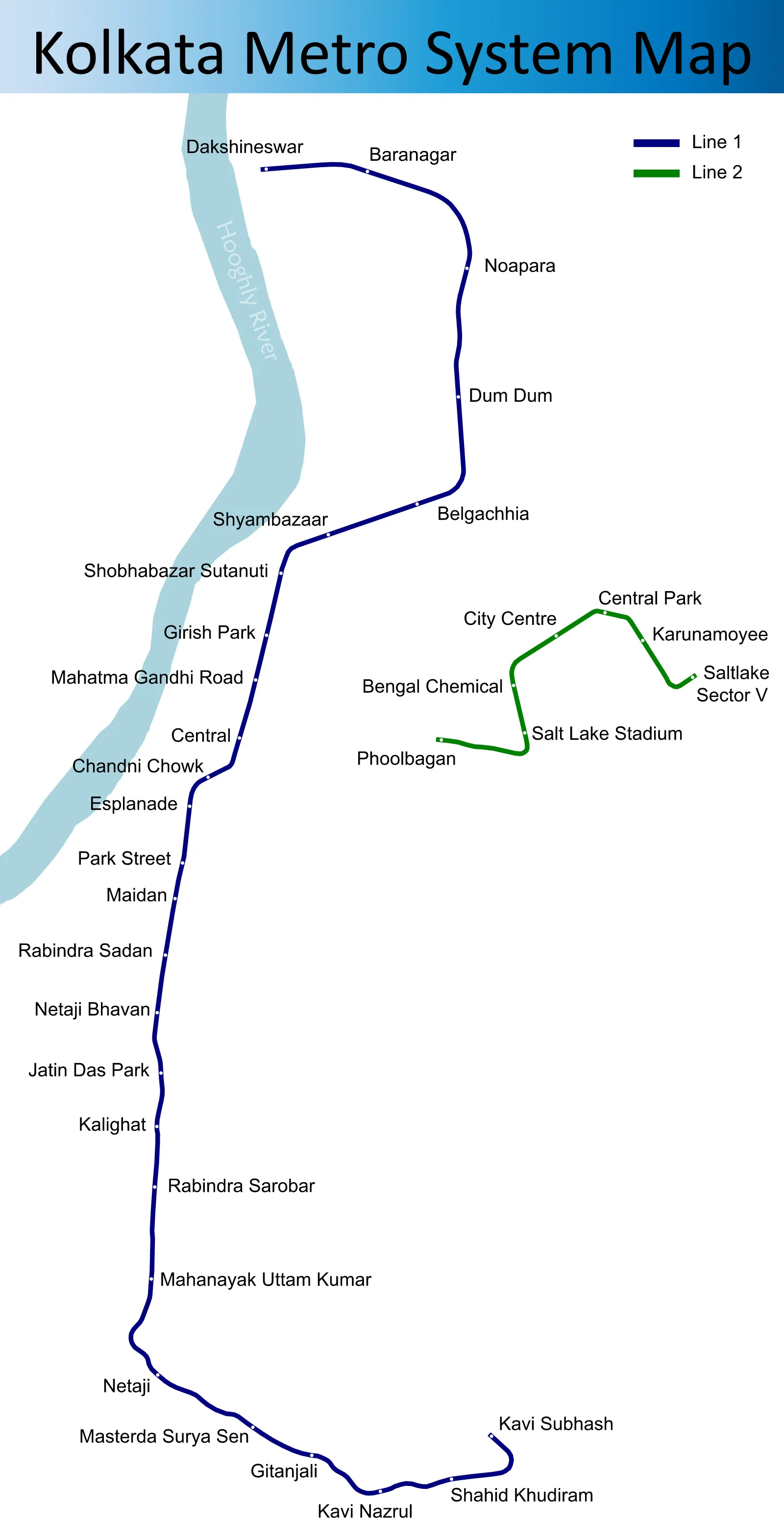 Kolkata Metro — Plano oficial
