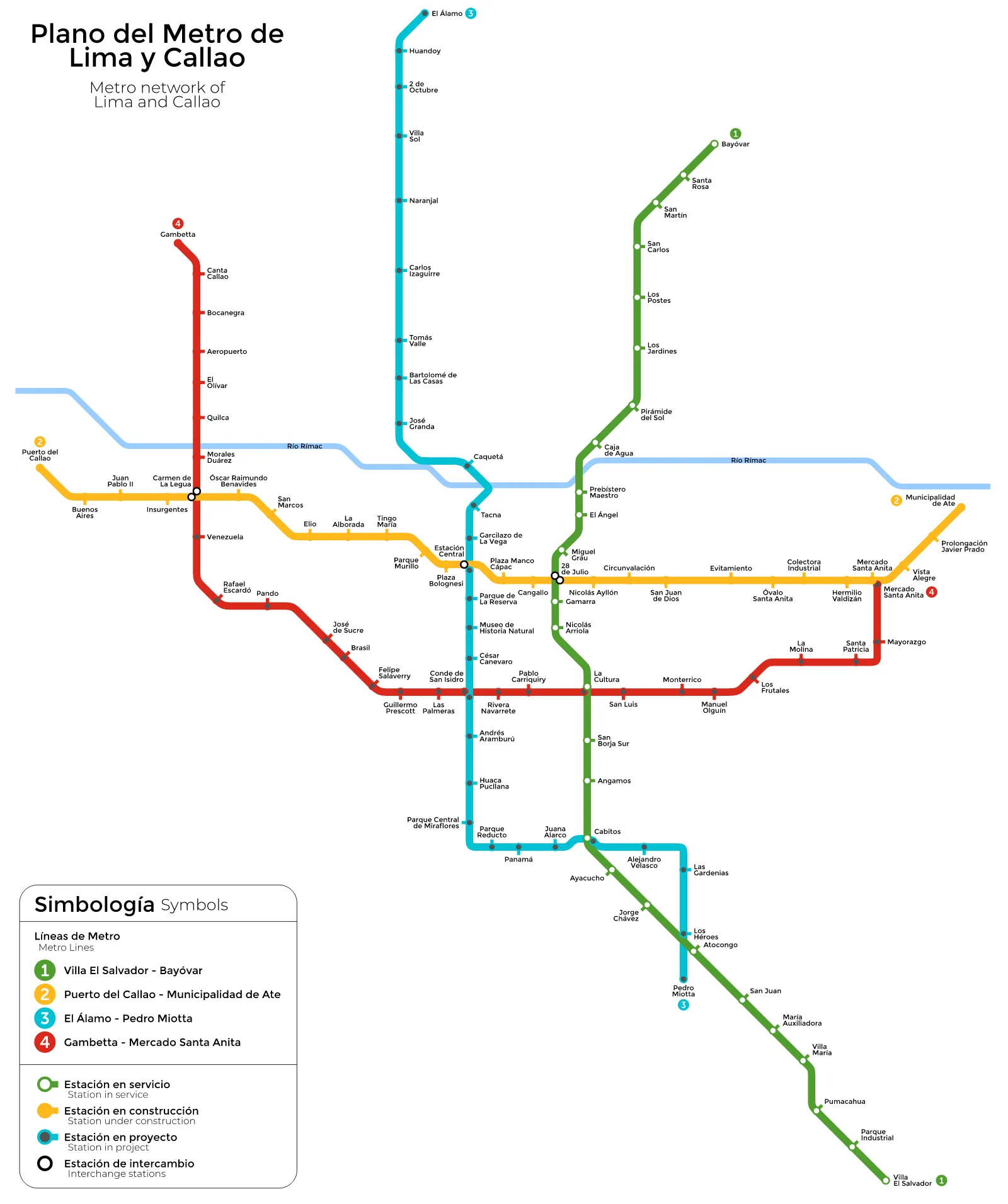Lima and Callao Metro — Plano oficial