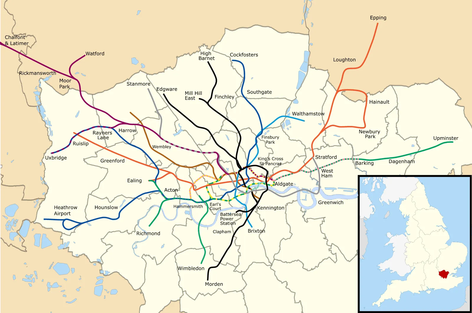 London Underground — Plano oficial