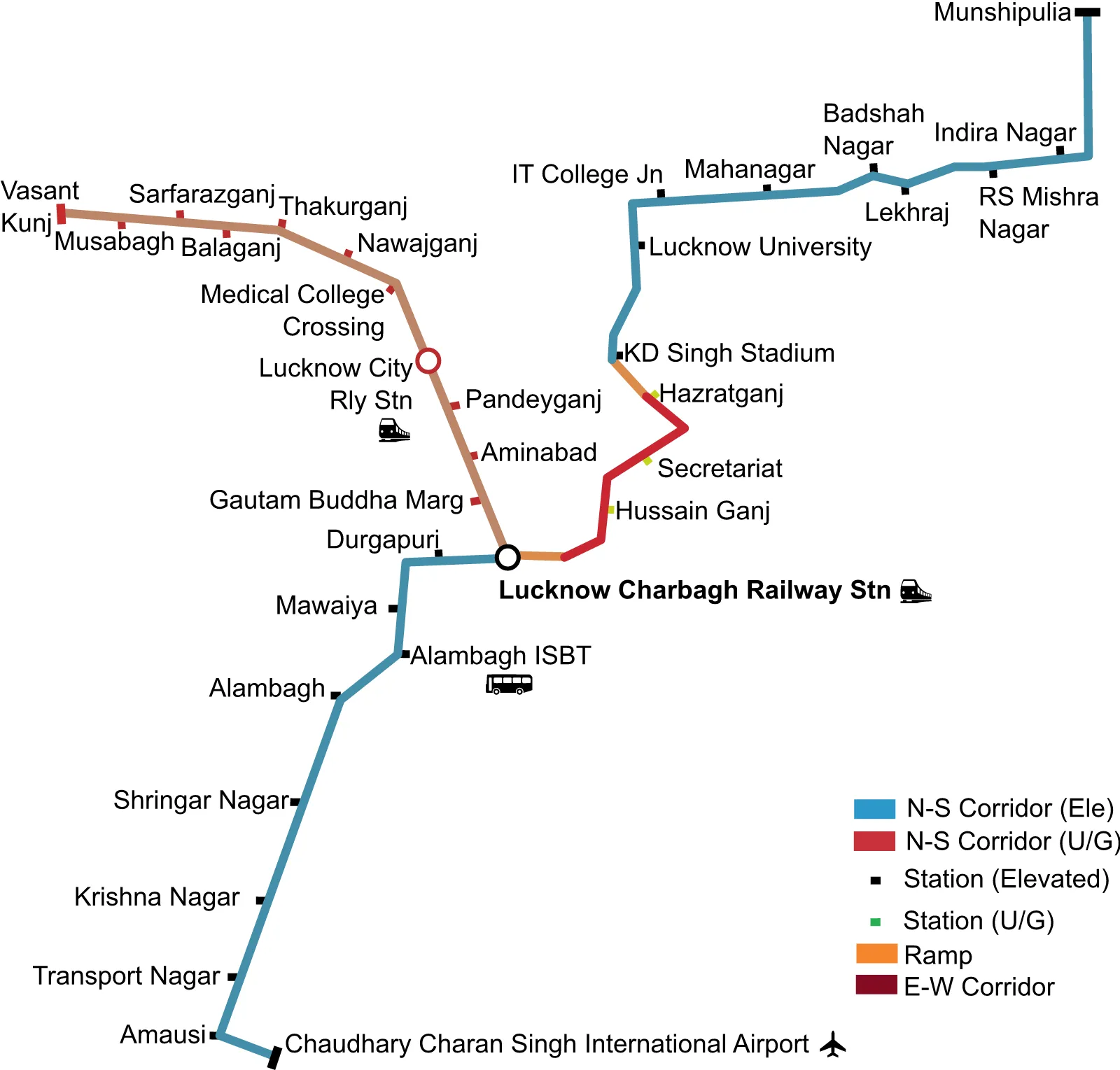 Lucknow Metro — Plano oficial