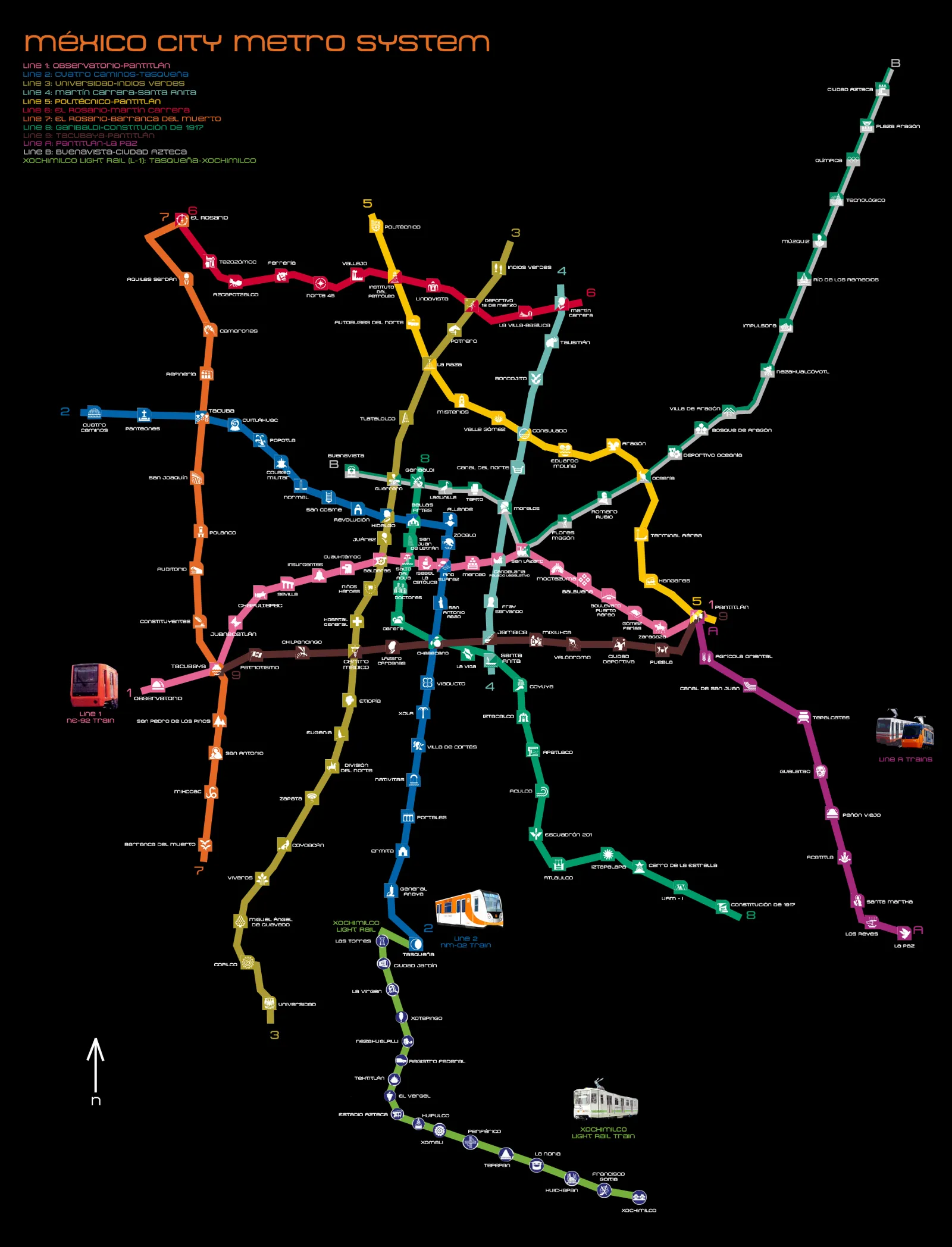 Mexico City Metro — Plano oficial