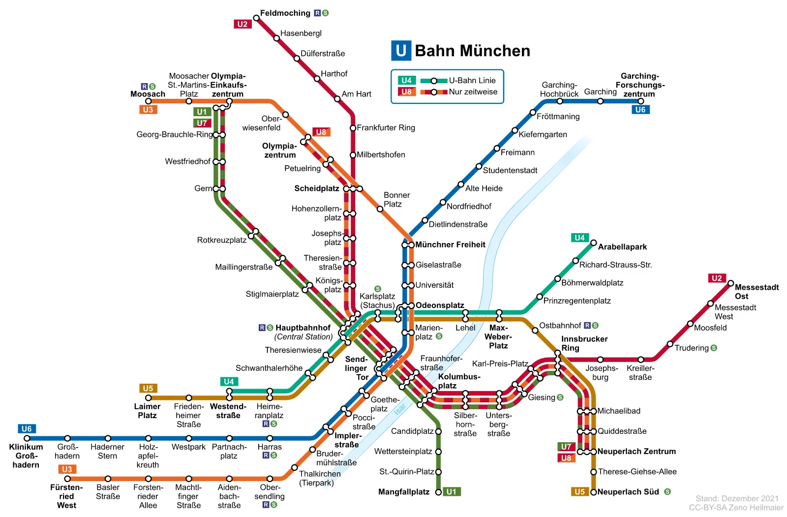Munich U-Bahn — Plano oficial