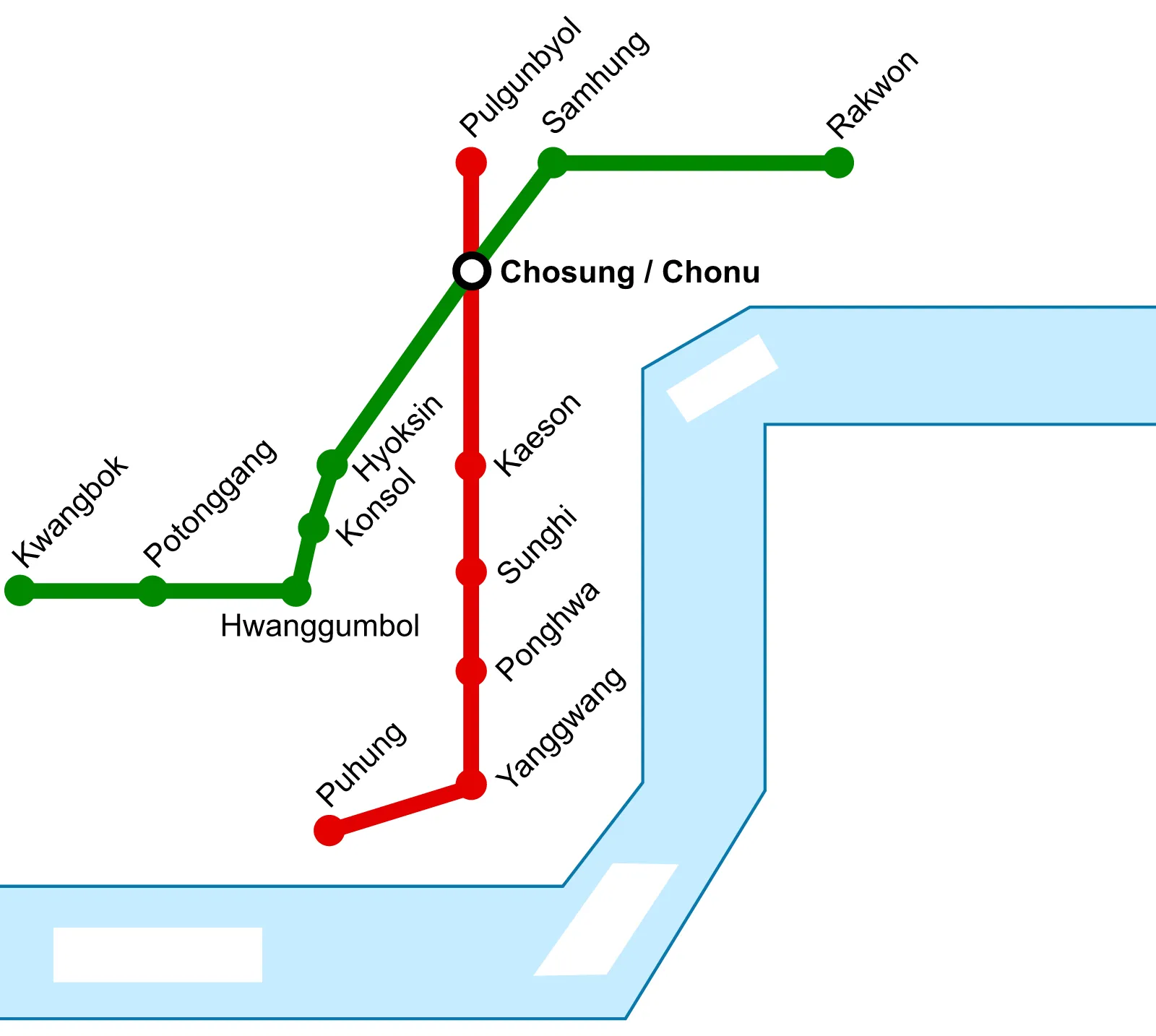 Pyongyang Metro — Plano oficial