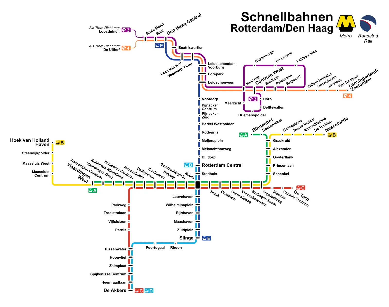 Rotterdam Metro — Plano oficial