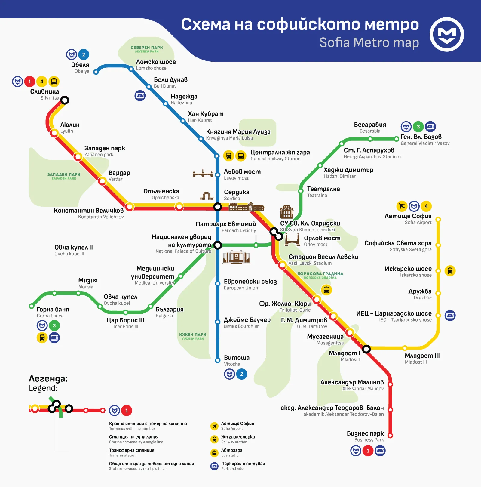 Sofia Metro — Plano oficial