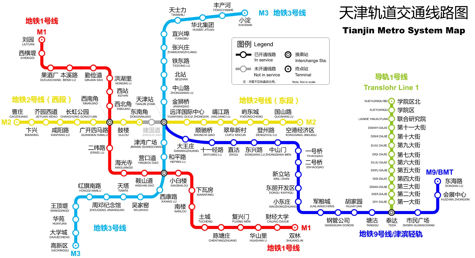 Tianjin Metro — Plano oficial