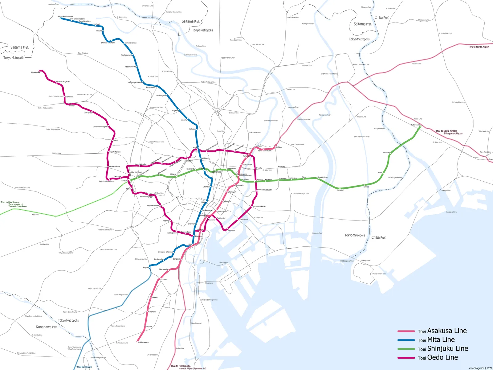 Toei Subway — Plano oficial