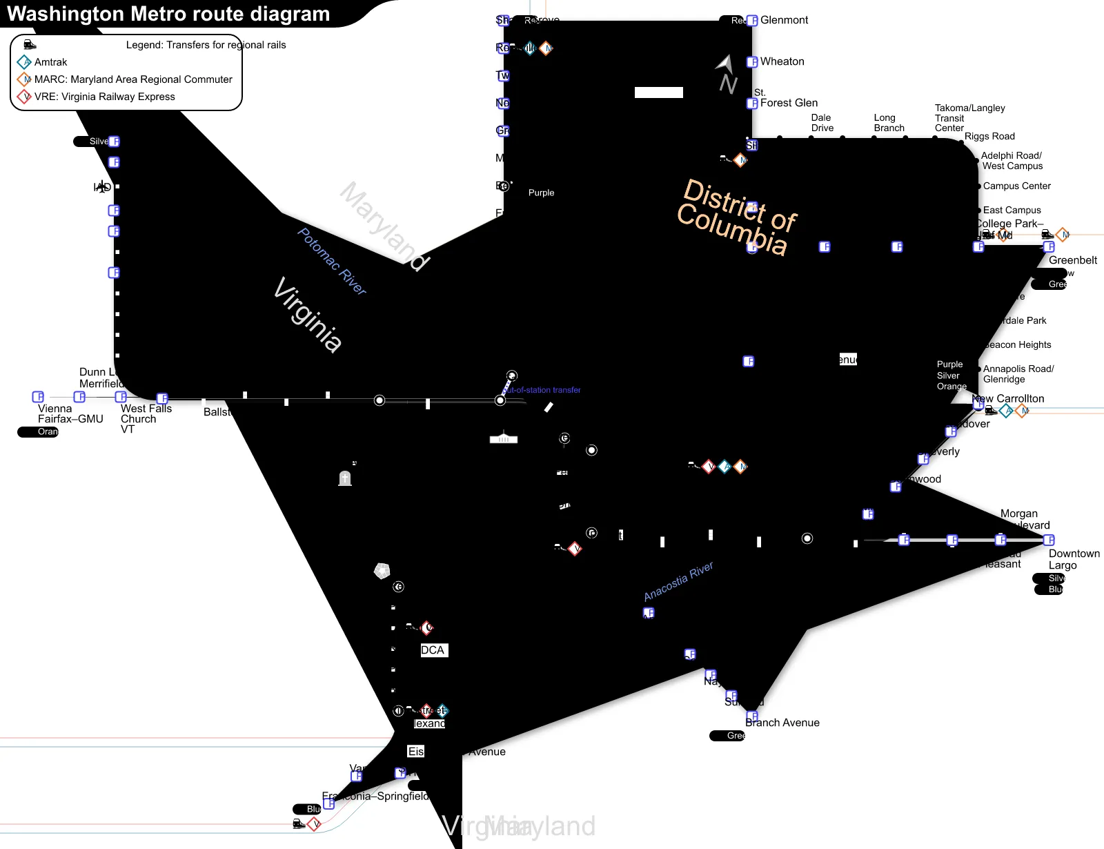 Washington Metro — Plano oficial