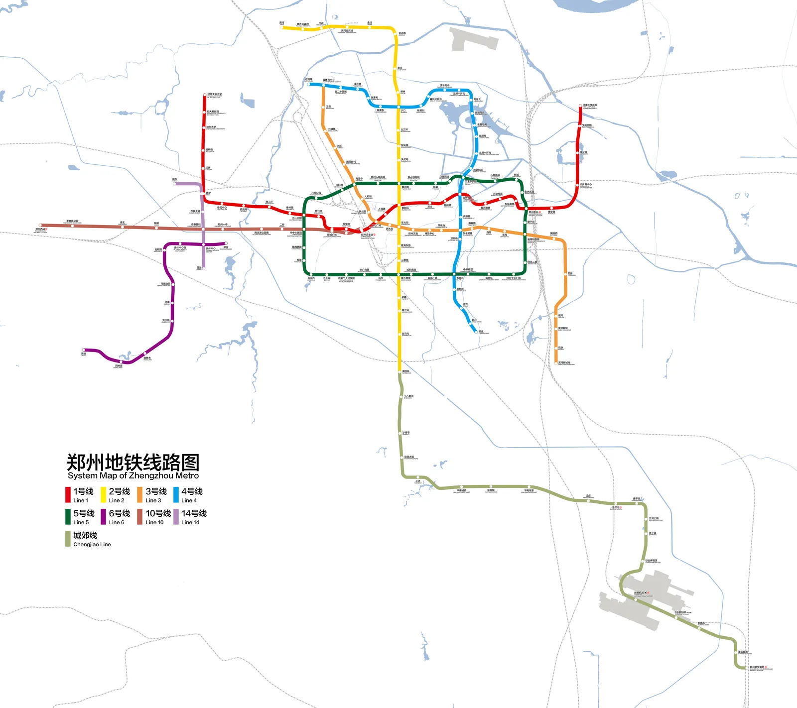 Zhengzhou Metro — Plano oficial