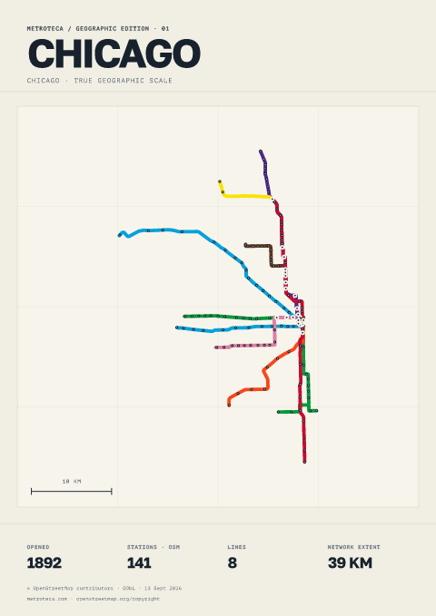 Geographic metro poster: Chicago