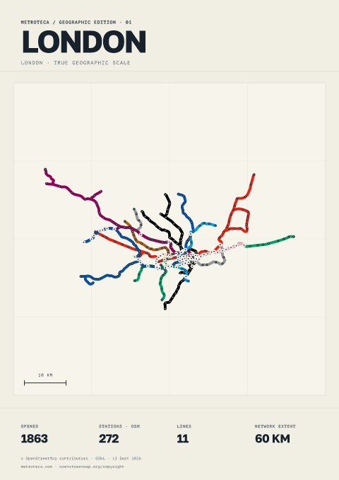 Geographic metro poster: London
