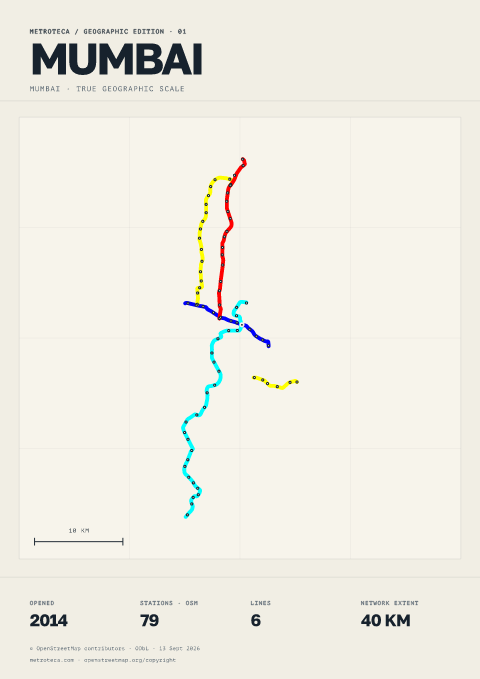 Geographic metro poster: Mumbai