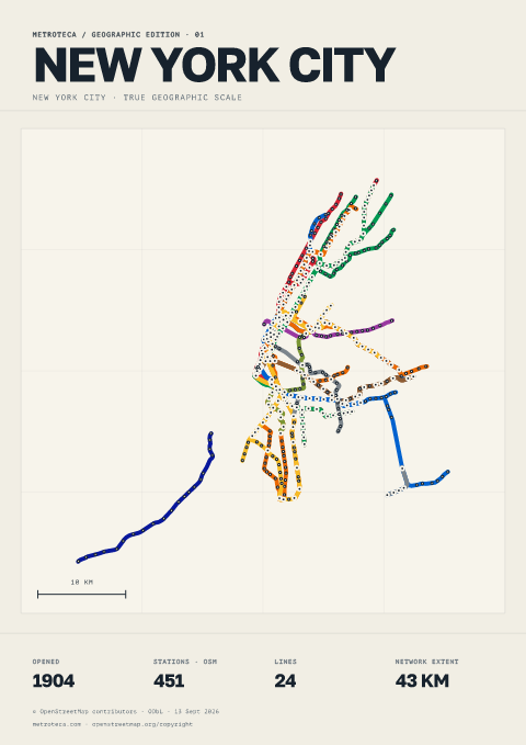 Geographic metro poster: New York City