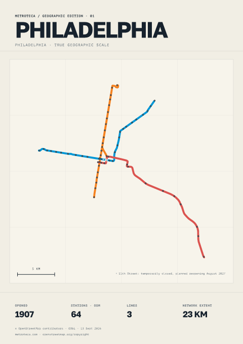 Geographic metro poster: Philadelphia