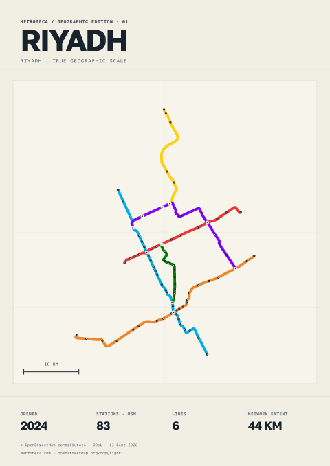 Geographic metro poster: Riyadh