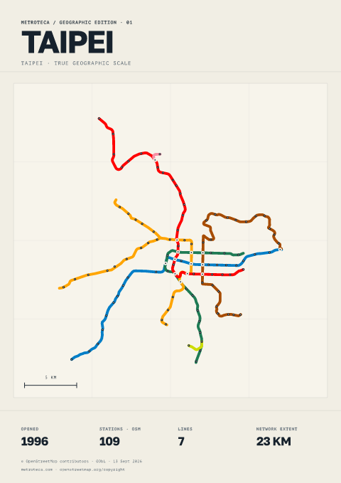 Geographic metro poster: Taipei