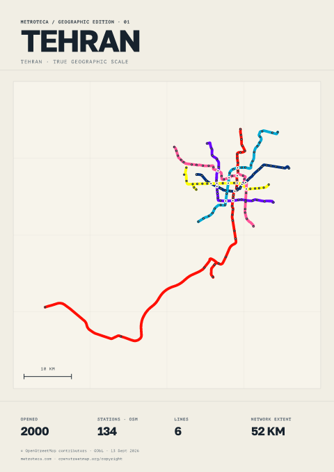Geographic metro poster: Tehran