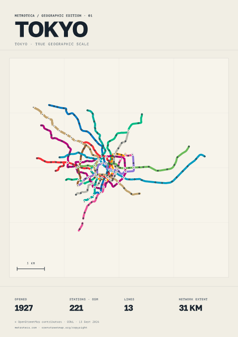 Geographic metro poster: Tokyo