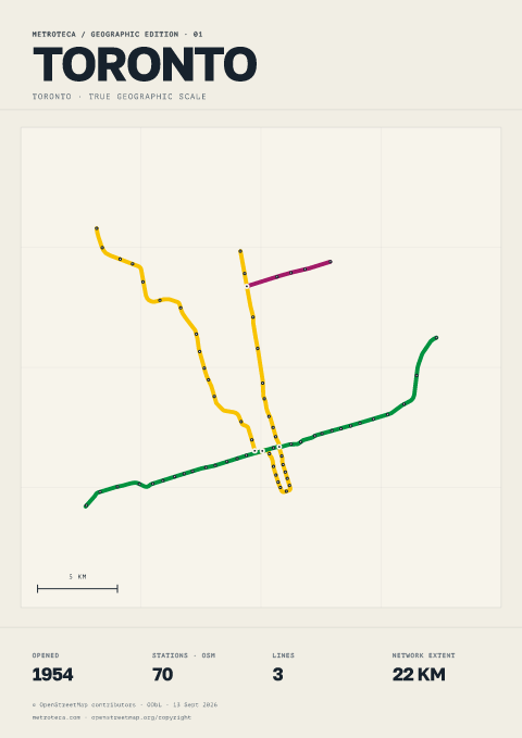 Geographic metro poster: Toronto