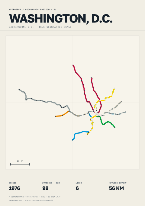 Geographic metro poster: Washington, D.C.